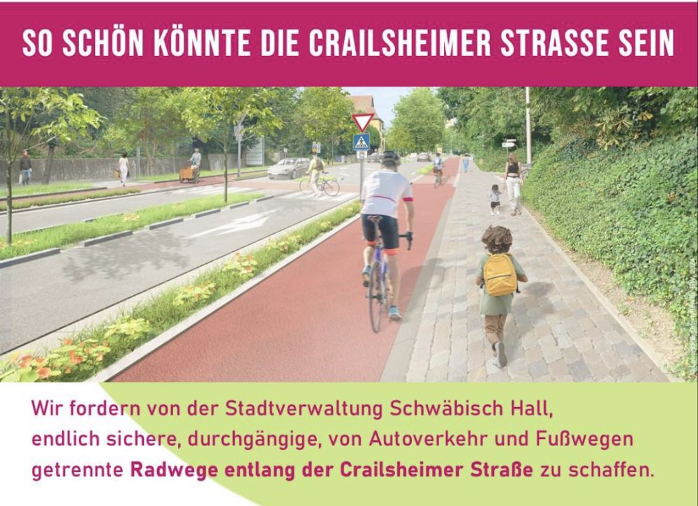 Sichere Radwege für Schwäbisch Hall: Unterstütze die Petition für die Crailsheimer Straße!