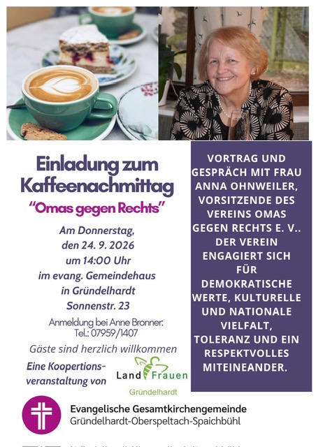 Kaffeenachmittag mit den Landfrauen und Anna Ohnweiler